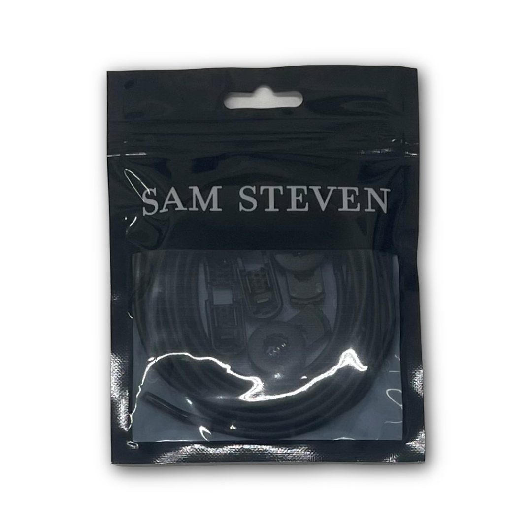 SAM STEVEN ELASTIC LACES BLACK