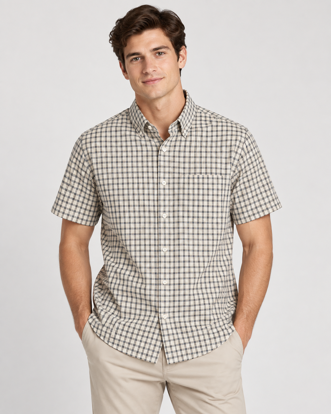 TAN BUTTON DOWN