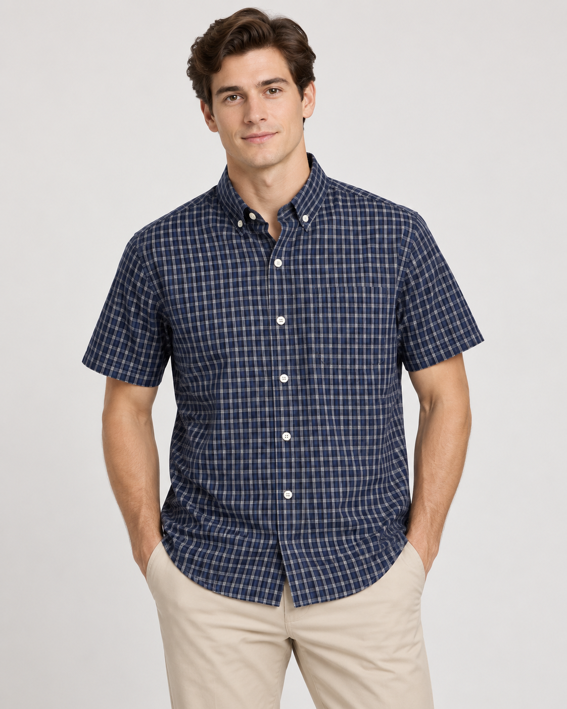 NAVY BUTTON DOWN